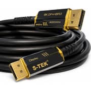 S-Tek 8K DisplayPort Male to Male Fiber Cable 15m Black
