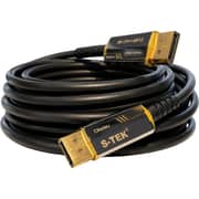 S-Tek 8K DisplayPort Male to Male Fiber Cable 20m Black