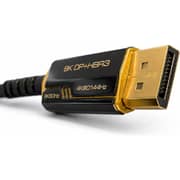 S-Tek 8K DisplayPort Male to Male Fiber Cable 20m Black