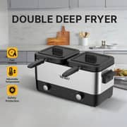 Hebat Double Deep Fryer - HT-877