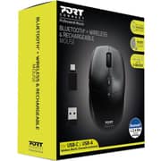 Port Office Pro Rechargeable Bluetooth Mouse Black - 900715
