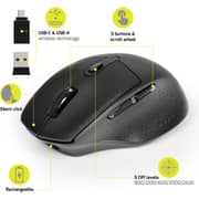 Port Office Pro Rechargeable Bluetooth Mouse Black - 900715