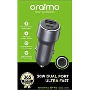 Oraimo PowerDrive 301 Pro 30W Dual Port Car Charger Chrome - OCC-5301D-CHROME