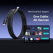 Oraimo RobustLine USB-C To USB-C Cable 1m Black - OCD-1145CC-BK 