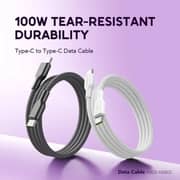 Oraimo BraidLine Fast USB-C to USB-C Cable 1m White - OCD-1525CC-WH