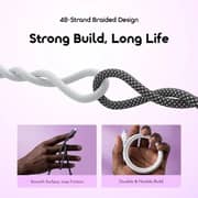Oraimo BraidLine Fast USB-C to USB-C Cable 1m White - OCD-1525CC-WH