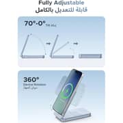 Ugreen MagFlow 2-in-1 Wireless Charger Silver Gray - 55963