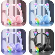 Glassology GTWVO Cat Ear RGB Kids Wireless On Ear Headset Assorted