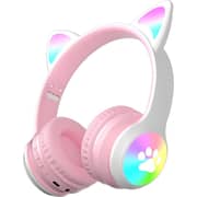 Glassology GTWVO Cat Ear RGB Kids Wireless On Ear Headset Assorted