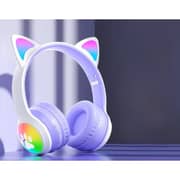 Glassology GTWVO Cat Ear RGB Kids Wireless On Ear Headset Assorted