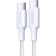 سلك مجدول يوجرين L502 من USB-C إلى USB-C بطول 1 متر لون أبيض 35220