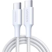 سلك مجدول يوجرين L502 من USB-C إلى USB-C بطول 2 متر لون أبيض 35221