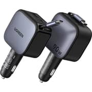 Ugreen EC603 Fast Car Charger with Retractable Cable 0.7m Grey/Black - 55909B