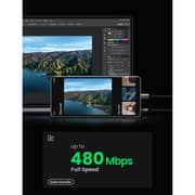 Ugreen USB-C Male To USB 2.0 Male Cable 3m Space Grey/Black - 60408