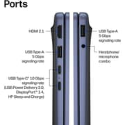 HP OmniBook 3 (2025) Laptop - Qualcomm Snapdragon X X1-26-100 / 14inch 2K / 512GB SSD / 16GB RAM / Shared Qualcomm Adreno Graphics / Windows 11 Home / English Keyboard / Starlit Blue / International Version - [14-HZ0015DX]