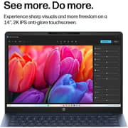 HP OmniBook 3 (2025) Laptop - Qualcomm Snapdragon X X1-26-100 / 14inch 2K / 512GB SSD / 16GB RAM / Shared Qualcomm Adreno Graphics / Windows 11 Home / English Keyboard / Starlit Blue / International Version - [14-HZ0015DX]