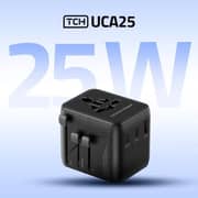 TCH 25W Universal Travel Adapter Black - UCA25