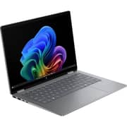 HP OmniBook X Flip 2-in-1 Convertible (2025) Copilot+ PC - AMD Ryzen AI 5-340 / 14inch 2K / 512GB SSD / 16GB RAM / Shared AMD Radeon 840M / Windows 11 Home / English Keyboard / Meteor Silver Aluminum / Intl Version-[14FK0001NE]+240 Mouse+A08JSAA Briefcase