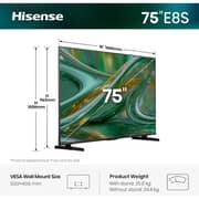 Hisense 75inch E8S 4K UHD MINILED Smart Television (2026 Model) - 75E8S