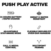 Skullcandy Push Play Active Wireless Earbuds Black/Orange