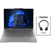 Lenovo ThinkPad X1 Gen 10 Aura Edition 2-in-1 (2026) Laptop - 2nd Series / Intel Core Ultra 7-258V / 14inch WUXGA / 1TB SSD / 32GB RAM / Shared Intel Arc 140V / Windows 11 Pro / English & Arabic Keyboard / Grey / ME Version-[21NU00JGGR]+4XD1Q30302 Headset