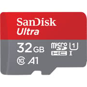 Sandisk Ultra microSD Memory Card with SD Adapter 32GB Grey/Red - SDSQUA4-032G-GN6MA
