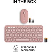 Logitech Pebble 2 Combo Wireless Keyboard & Mouse Tonal Rose - 920-012189