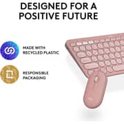 Logitech Pebble 2 Combo Wireless Keyboard & Mouse Tonal Rose - 920-012189