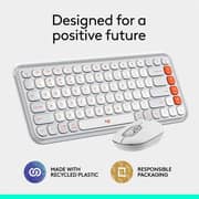 Logitech Pop Icon Combo Wireless Keyboard & Mouse Off White - 920-013122