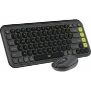 Logitech Pop Icon Combo Wireless Keyboard & Mouse Graphite/Lime - 920-013103
