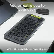 Logitech Pop Icon Combo Wireless Keyboard & Mouse Graphite/Lime - 920-013103
