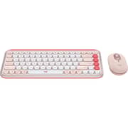 Logitech Pop Icon Combo Wireless Keyboard & Mouse Rose/Off White - 920-013123