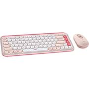 Logitech Pop Icon Combo Wireless Keyboard & Mouse Rose/Off White - 920-013123
