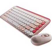 Logitech Pop Icon Combo Wireless Keyboard & Mouse Rose/Off White - 920-013123
