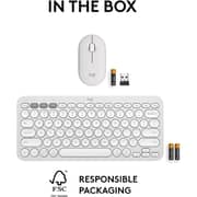 Logitech Pebble 2 Combo Wireless Keyboard & Mouse Tonal White - 920-012188