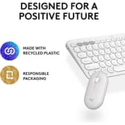 Logitech Pebble 2 Combo Wireless Keyboard & Mouse Tonal White - 920-012188