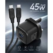 BRAVE 45W GaN USB-C & USB-A Fast Charger Black - BTC-43