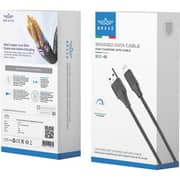 Brave Fast Charging Braided USB-A to Lightning Cable 1m Black - BDC-48
