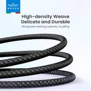 Brave Fast Charging Braided USB-A to Lightning Cable 1m Black - BDC-48