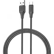 Brave Fast Charging Braided USB-A to Type-C Cable 1m Black - BDC-49