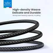 Brave Fast Charging Braided USB-A to Type-C Cable 1m Black - BDC-49