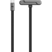 Mycandy Rewindable USB-C to USB-C Cable with Stand 1.2m Grey - ACMYCNCE300C2CGRY
