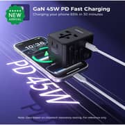 Choetech WorldGO Travel Charger Black - PD5063