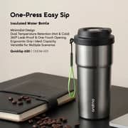 Oraimo 1 Pc QuickSip 620 Insulated Water Bottle Chrome - OHDW-001