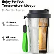 Oraimo 1 Pc QuickSip 450 Insulated Water Bottle Chrome - OHDW-002