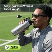 Oraimo 1 Pc RetroGeo 730 Insulated Water Bottle Chrome - OHDW-009