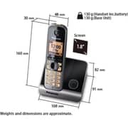 Panasonic DECT Cordless Phone Black - KXTG6711