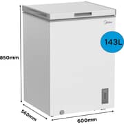 Midea Chest Freezer 143L White - MDRC211FZE01D