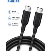 Philips Durable USB-C To USB-C Cable 2m Black - DLC4561CB/00