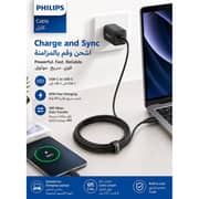 Philips Durable USB-C To USB-C Cable 2m Black - DLC4561CB/00